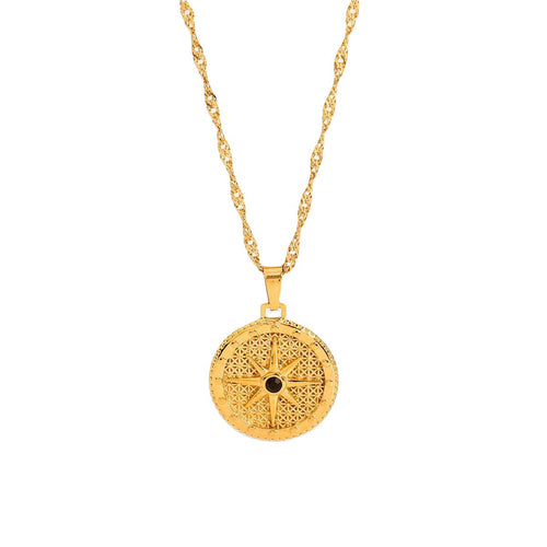 Compass Star Necklace - 18k Gold Plated