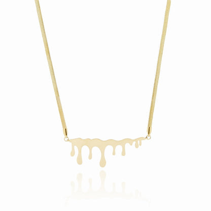Minimalist Honeycomb Necklace 18k Gold Plated