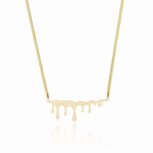 Minimalist Honeycomb Necklace 18k Gold Plated