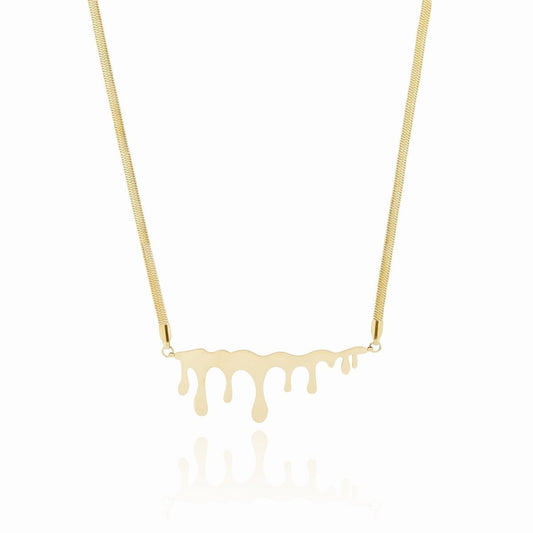 Minimalist Honeycomb Necklace 18k Gold Plated