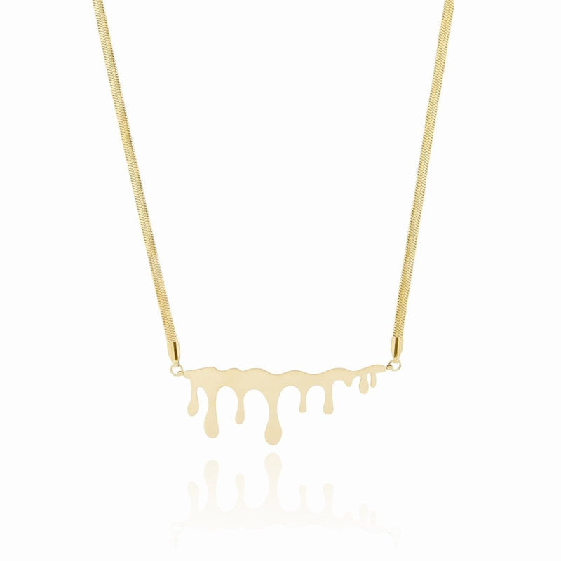 Minimalist Honeycomb Necklace 18k Gold Plated