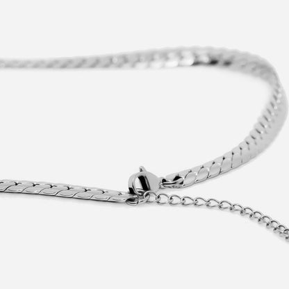 Minimalist Heart Choker Necklace 18k Gold Plated - Silver