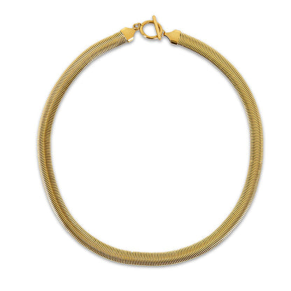 Gaia Mesh Choker Necklace 18k Gold Plated