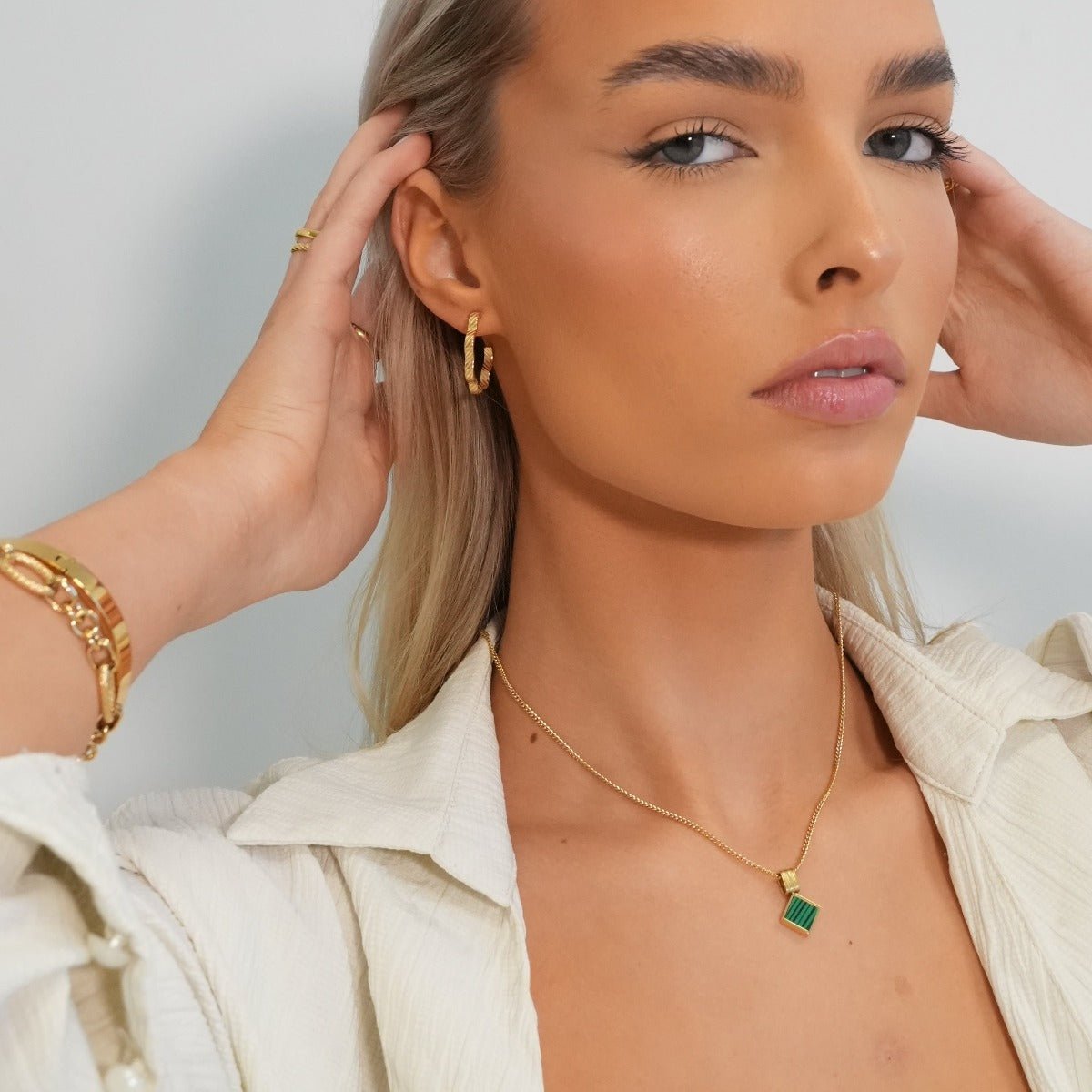 Geometric Minimal Necklace - 18k Gold Plated
