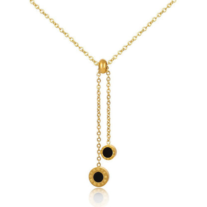 Athenas Lariat Necklace 18k Gold Plated