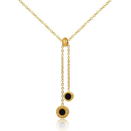 Athenas Lariat Necklace 18k Gold Plated