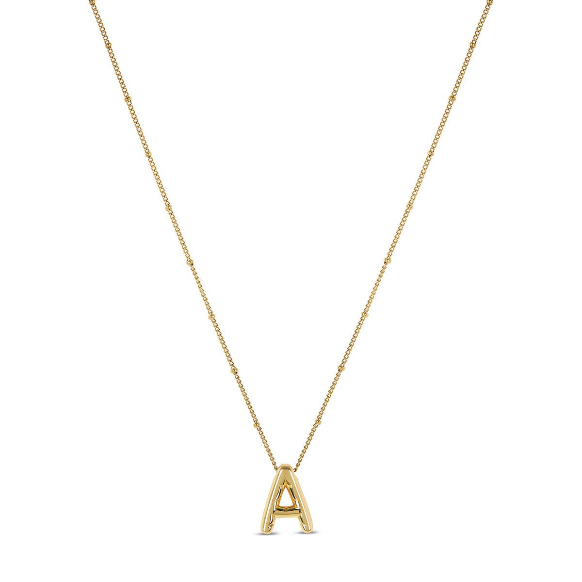 Bold Initial Letter Necklace – 18k Gold Plated