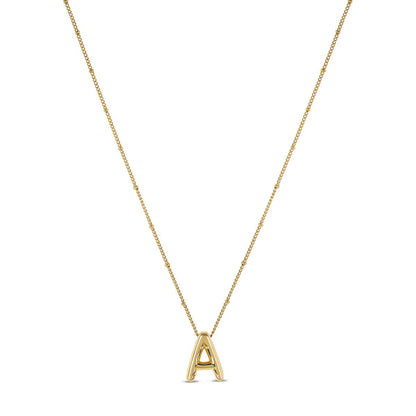 Bold Initial Letter Necklace – 18k Gold Plated
