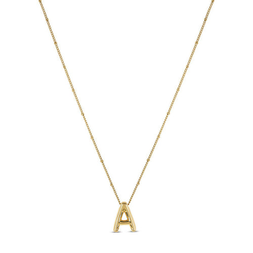 Bold Initial Letter Necklace – 18k Gold Plated