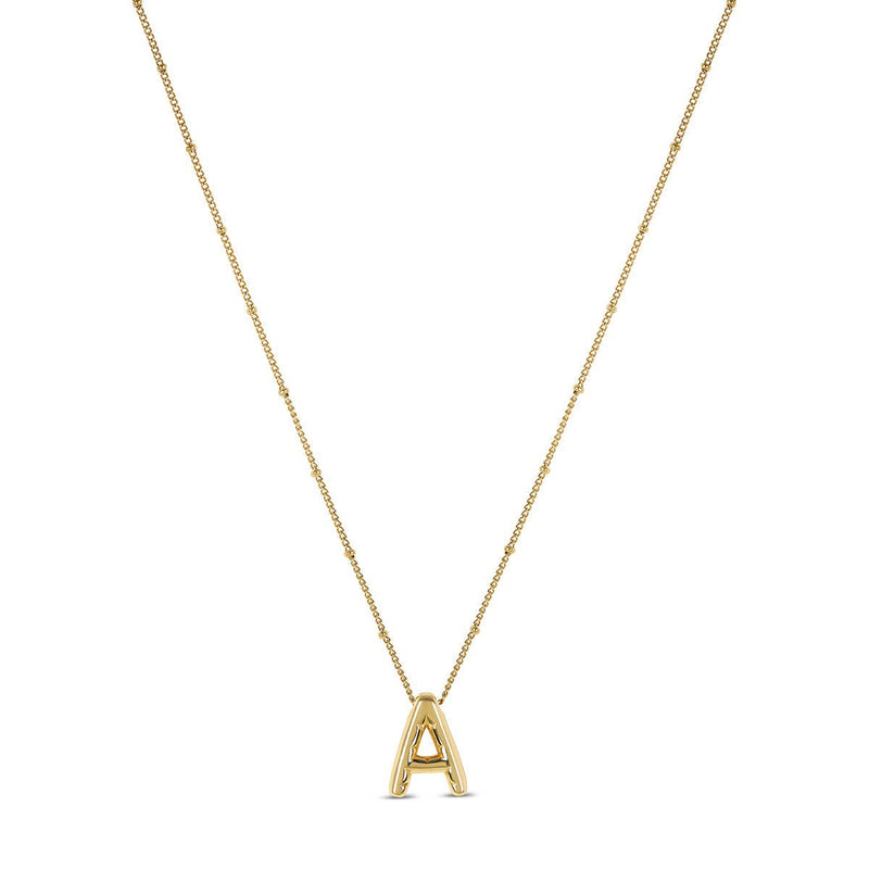 Bold Initial Letter Necklace – 18k Gold Plated