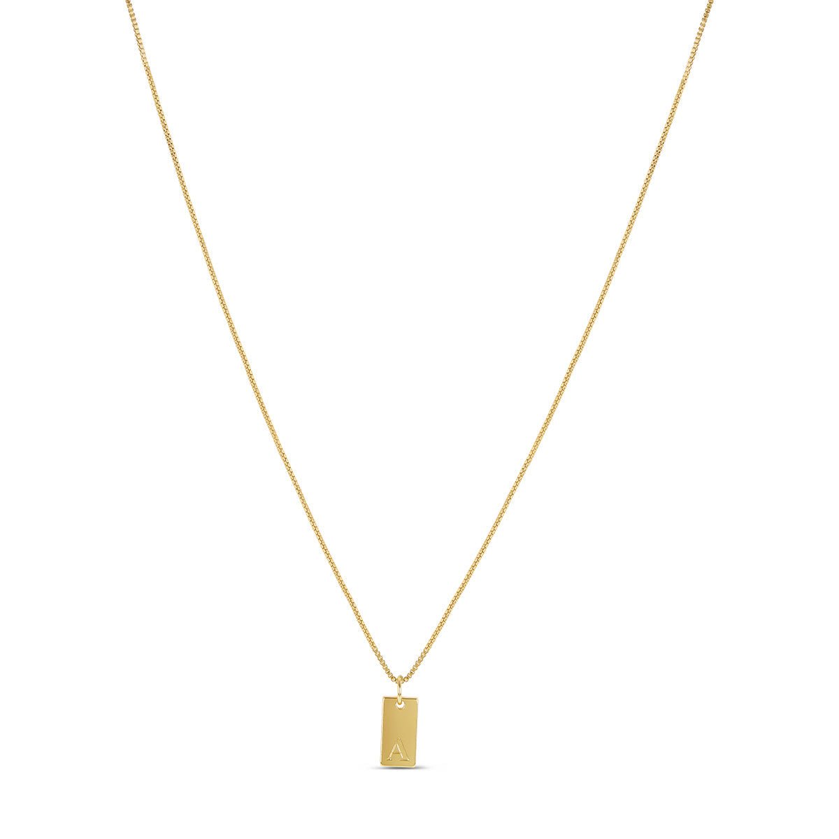 Minimal Initial Letter Necklace – 18k Gold Plated