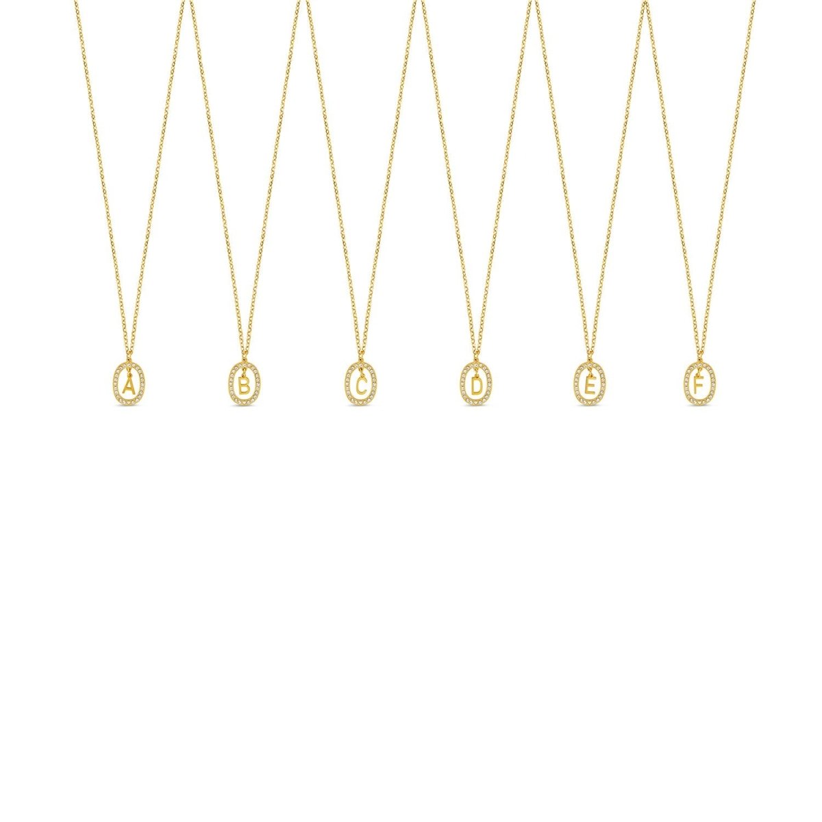 Prism Initial Letter Necklace – 18k Gold Plated