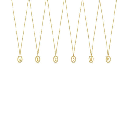 Prism Initial Letter Necklace – 18k Gold Plated