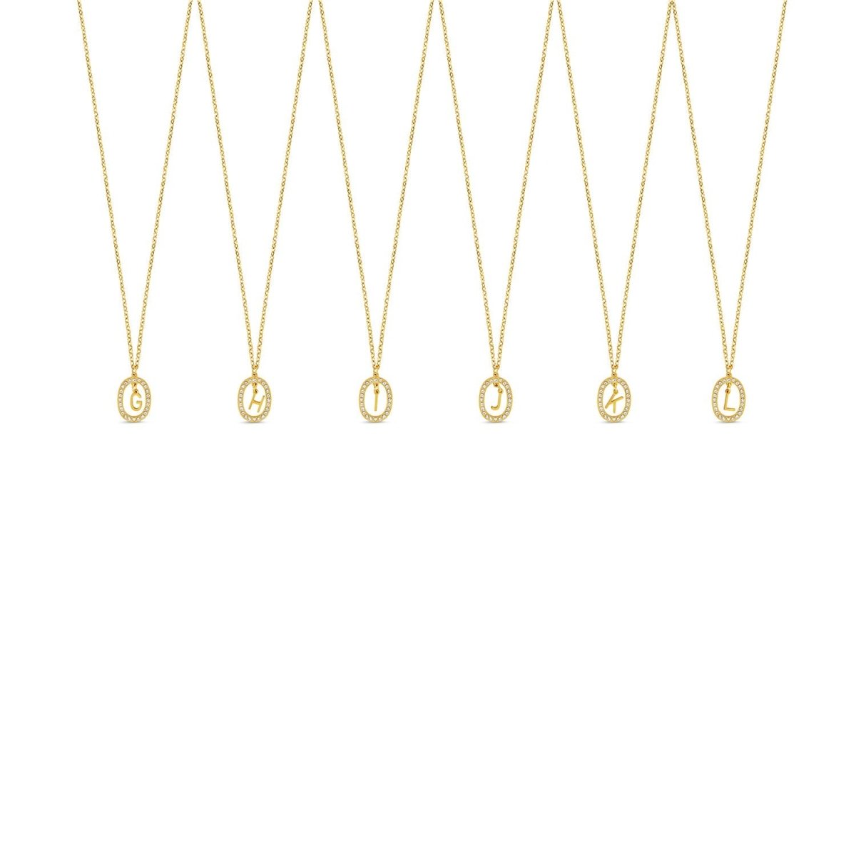 Prism Initial Letter Necklace – 18k Gold Plated