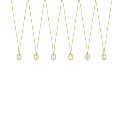 Prism Initial Letter Necklace – 18k Gold Plated