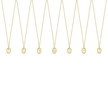 Prism Initial Letter Necklace – 18k Gold Plated