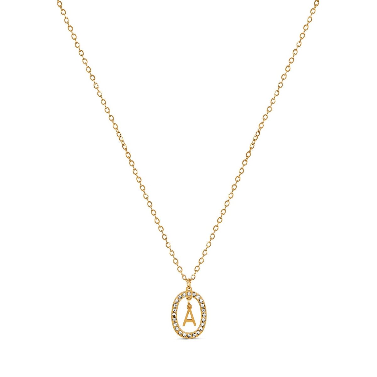 Prism Initial Letter Necklace – 18k Gold Plated