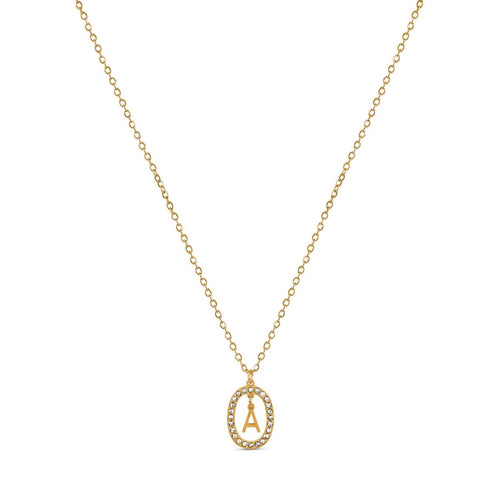 Prism Initial Letter Necklace – 18k Gold Plated