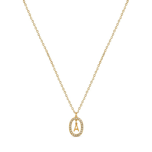 Prism Initial Letter Necklace – 18k Gold Plated