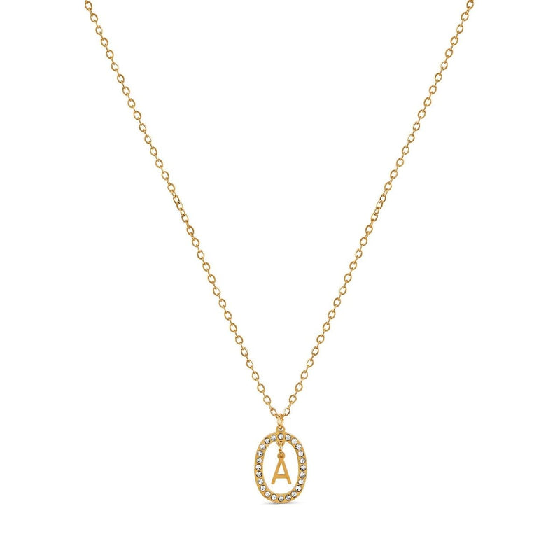 Prism Initial Letter Necklace – 18k Gold Plated