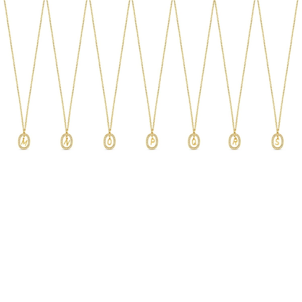 Prism Initial Letter Necklace – 18k Gold Plated