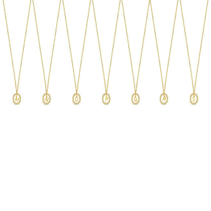 Prism Initial Letter Necklace – 18k Gold Plated