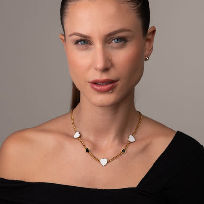 Love Glow Monochrome Necklace – 18k Gold Plated