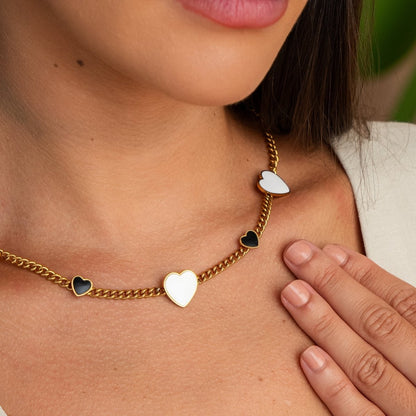 Love Glow Monochrome Necklace – 18k Gold Plated