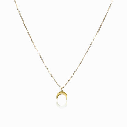 Moon Pendant Necklace 18k Gold Plated
