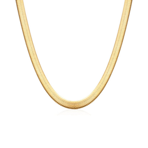 Gold Snake Mesh Necklace 18k Gold Plated