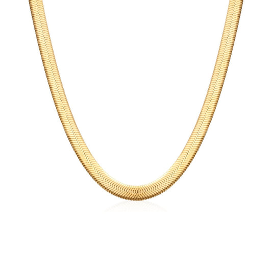 Gold Snake Mesh Necklace 18k Gold Plated