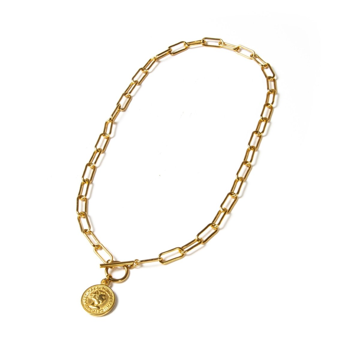 London Cents Necklace 18k Gold Plated