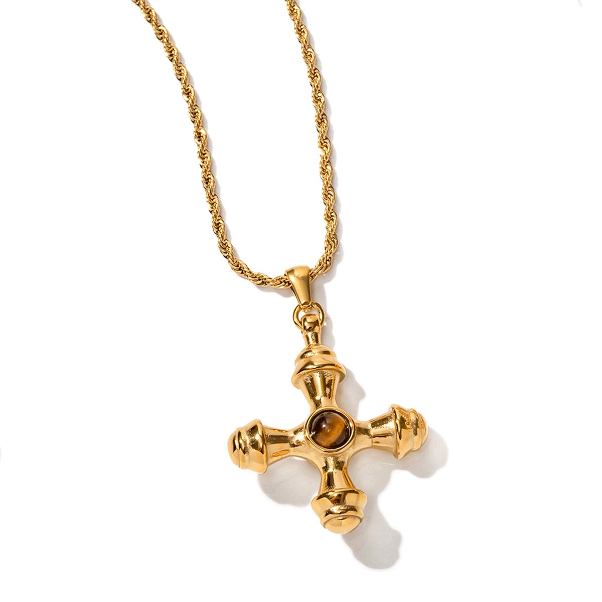 Tiger's Eye Necklace - 18k Gold Plated