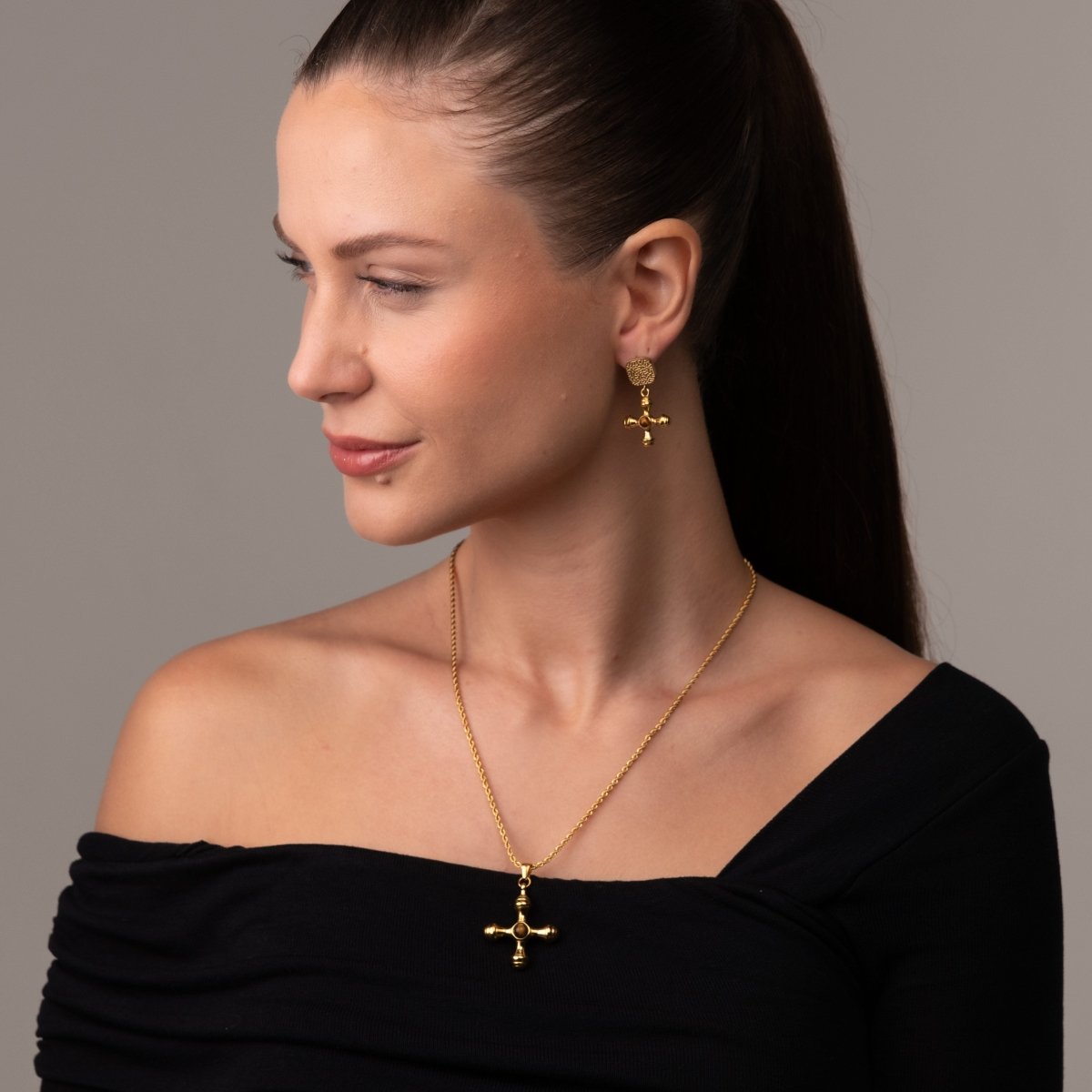 Tiger's Eye Necklace - 18k Gold Plated