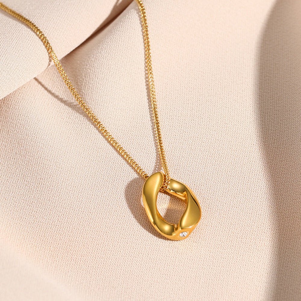 Link Pendant Necklace - 18k Gold Plated