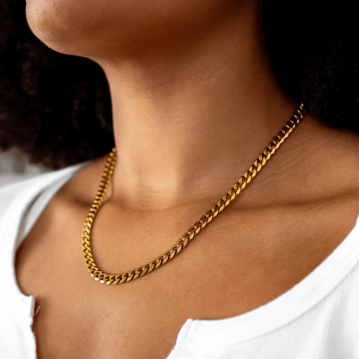 Selenza Cuban Link Necklace 18k Gold Plated