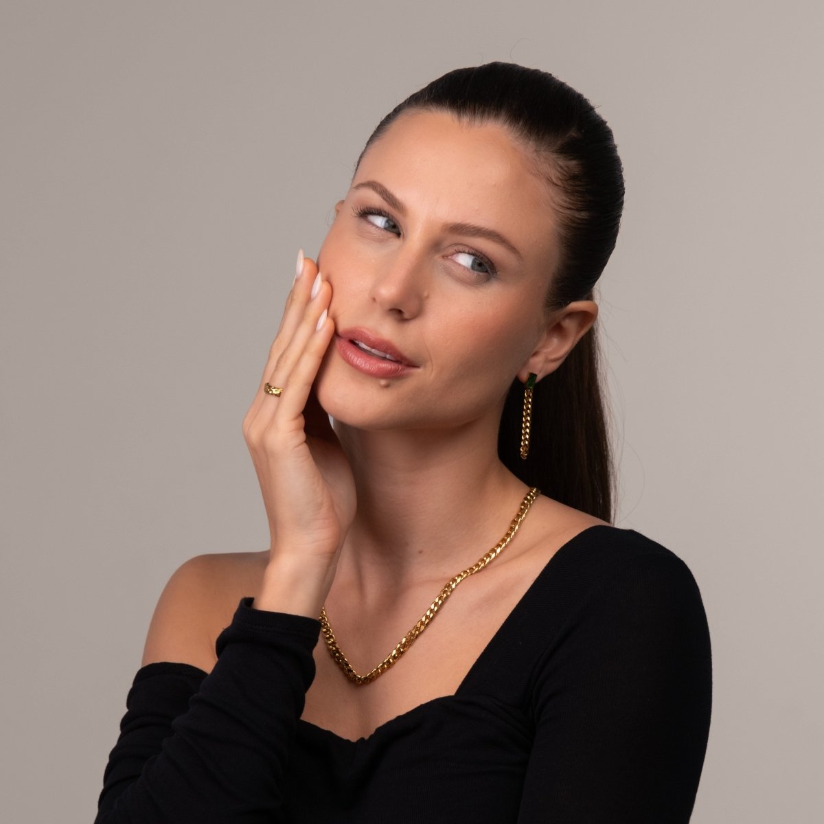 Selenza Cuban Link Necklace 18k Gold Plated