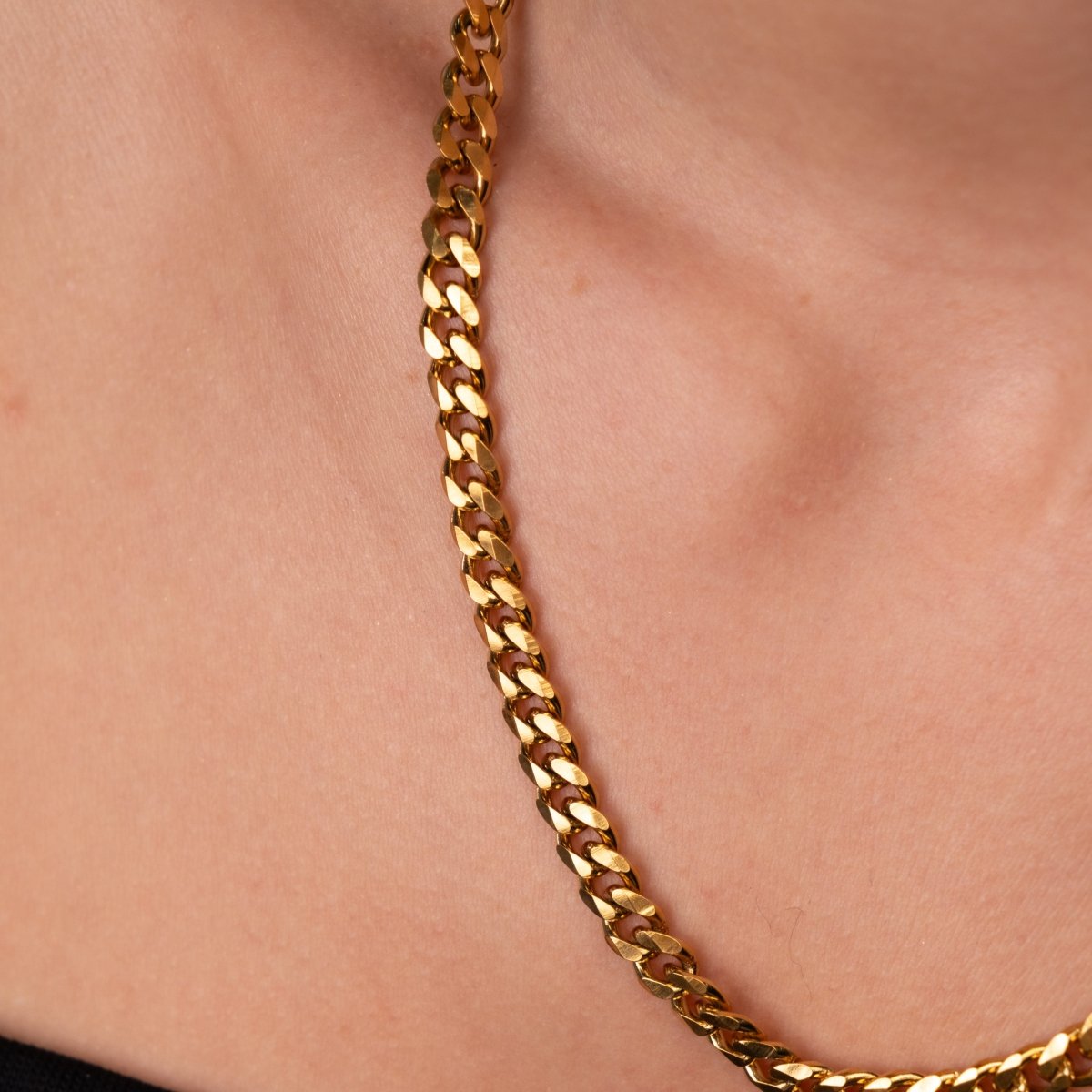 Selenza Cuban Link Necklace 18k Gold Plated