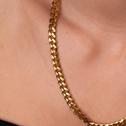 Selenza Cuban Link Necklace 18k Gold Plated