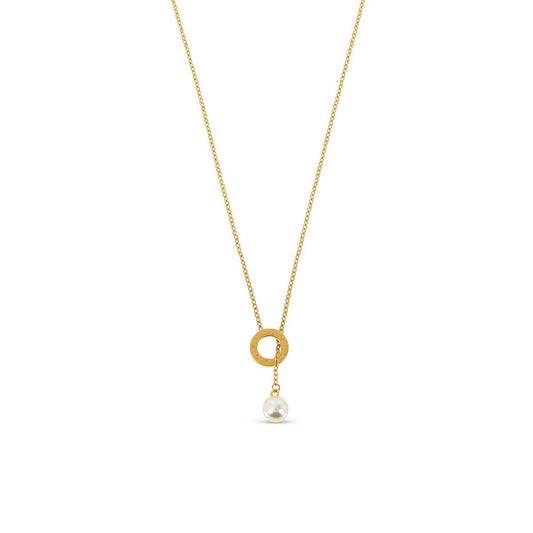 Sicilia Pearl Necklace 18k Gold Plated