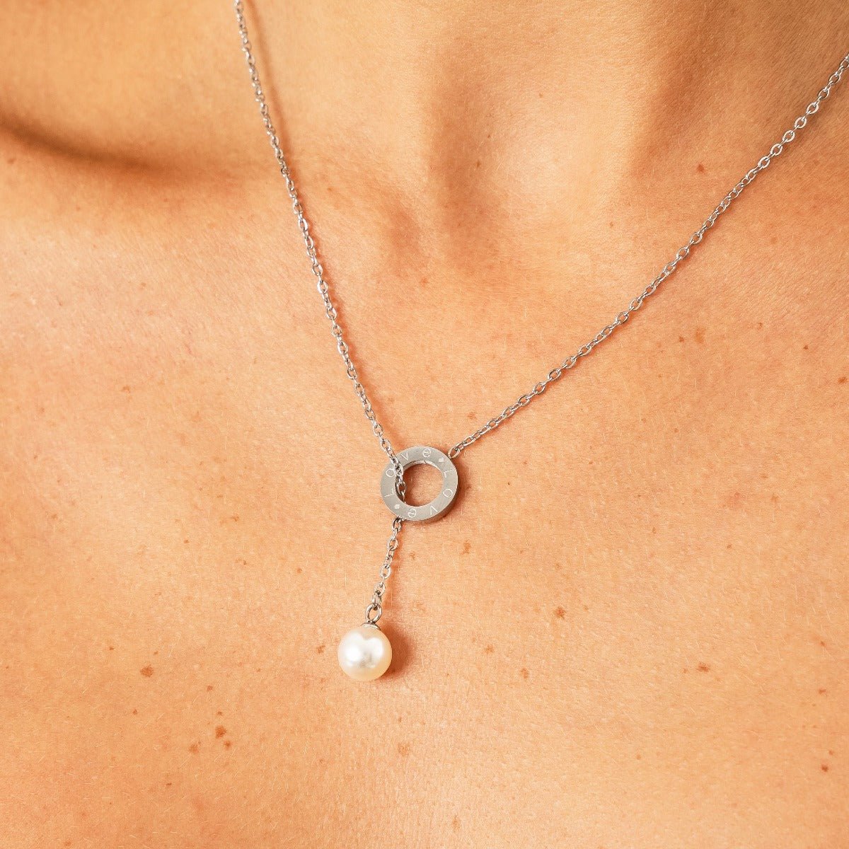 Sicilia Pearl Necklace - Silver