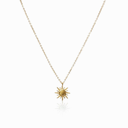 Solstice Pendant Necklace 18k Gold Plated