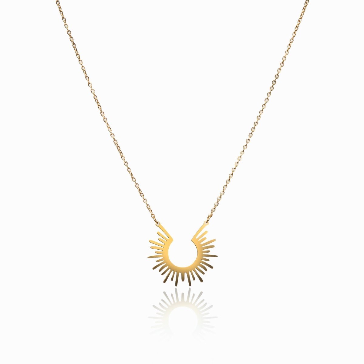 Spike Pendant Necklace 18k Gold Plated
