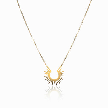 Spike Pendant Necklace 18k Gold Plated