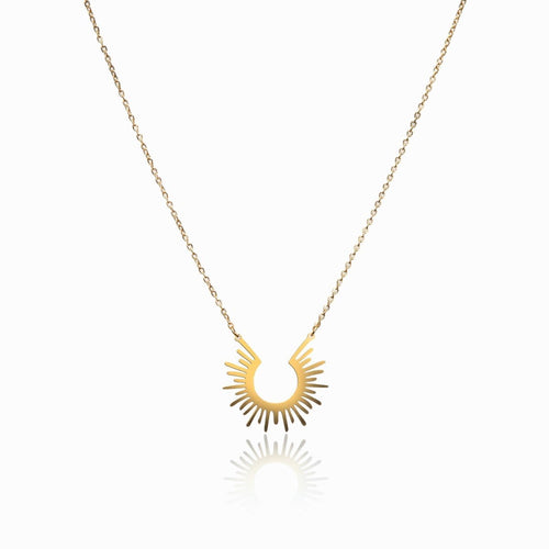 Spike Pendant Necklace 18k Gold Plated