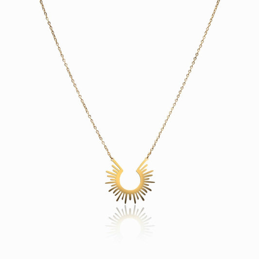 Spike Pendant Necklace 18k Gold Plated