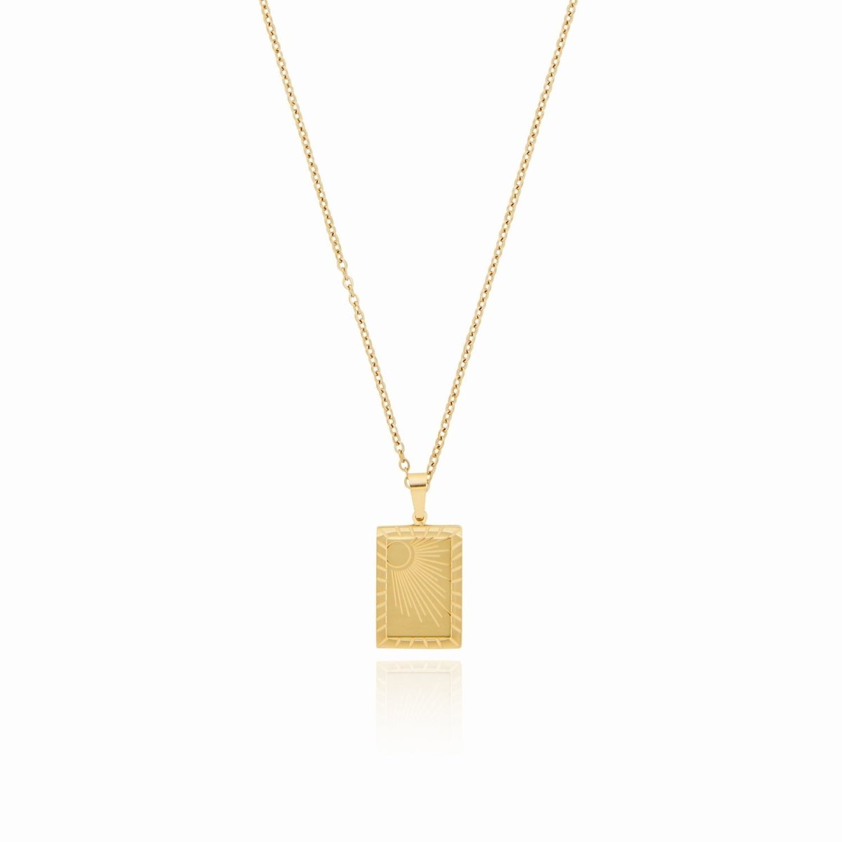 Sunrise Pendant Necklace 18k Gold Plated