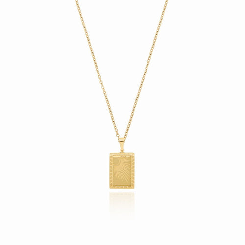 Sunrise Pendant Necklace 18k Gold Plated