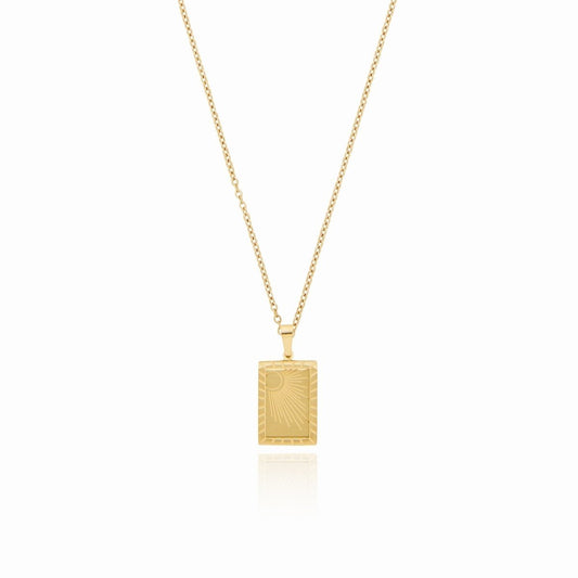 Sunrise Pendant Necklace 18k Gold Plated