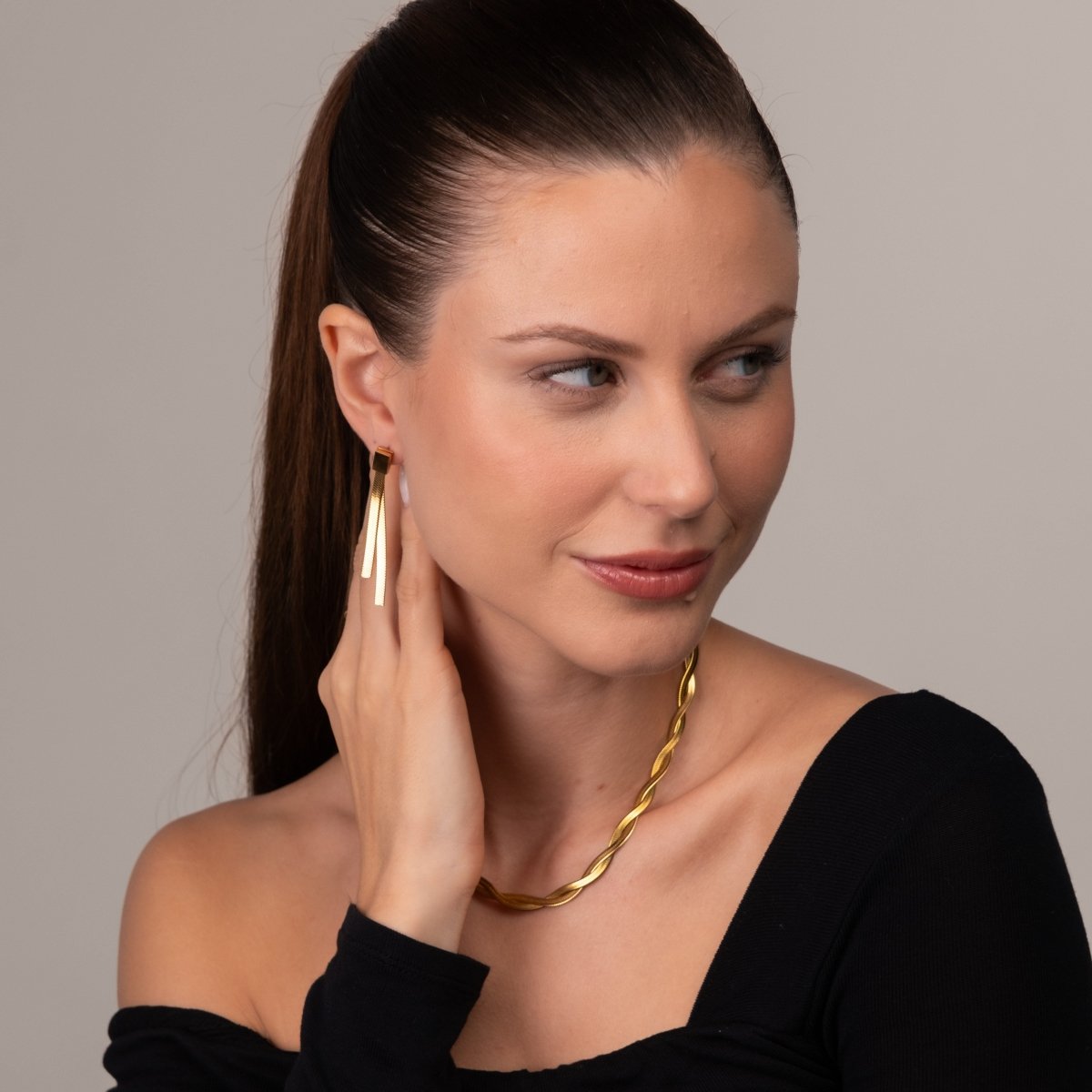 Twist Necklace 18k Gold Plated